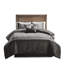 Couvre-lit en faux daim gris très grand - 7 pièces, ensemble de chambre à coucher décorative en suède-125963410