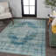 Tapis bleu sarcelle / crème Regis Bohemian Medallion-3676952