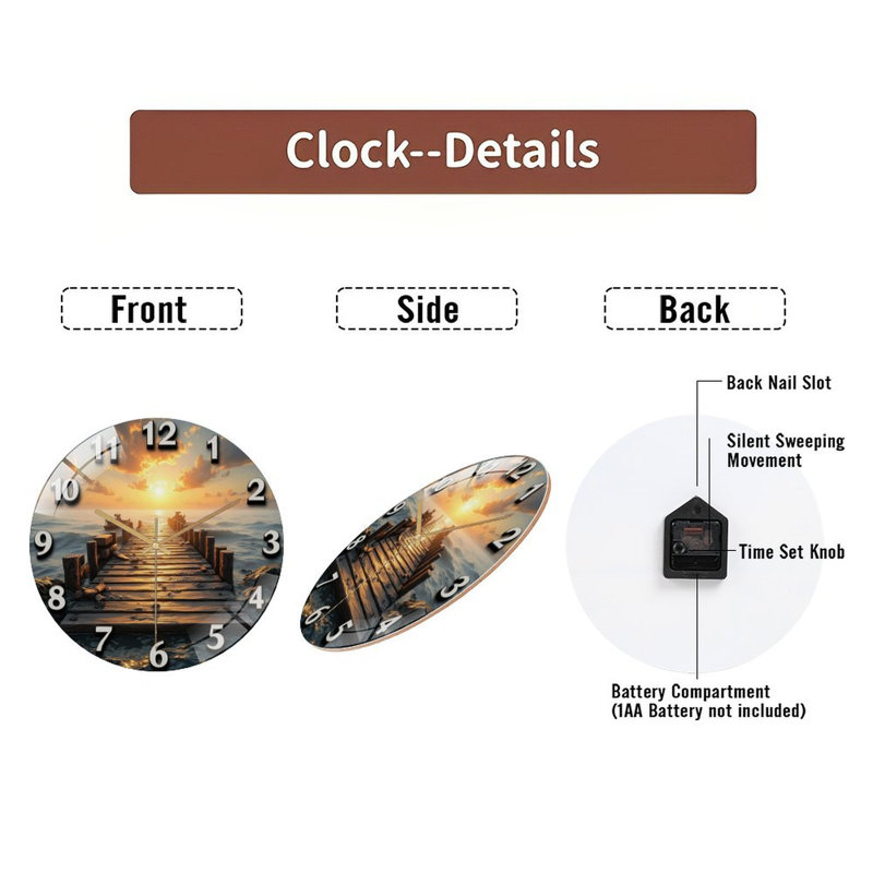 Horloge murale Sunset