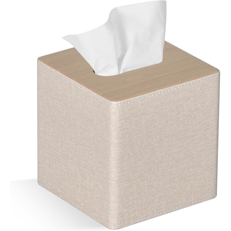 Tissue Box Cover, Beige