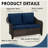 Polyethylene (PE) Wicker Outdoor Patio Loveseat-396752065