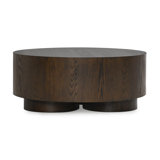 Runa 42" Wood Coffee Table In Coffee Brown 
