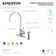 Kingston Brass Concord Single-Handle Deck Mount Kitchen Faucet with Brass Sprayer and Deck Plate