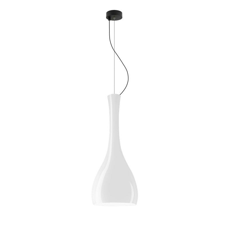 Itteki 1 - Light Teardrop Pendant, Opal Glossy, Black, Black