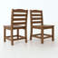 Chaises d'extérieur sans accoudoirs - Ensemble de 2 matériaux en PEHD-1714747154