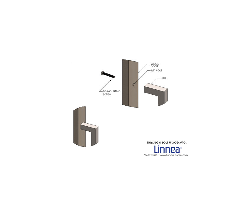 CTC Back-to-Back Door Pull, Satin Stainless Steel, 11.81", 1