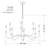 8 - Light Steel Dimmable Empire Chandelier