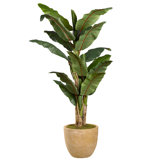 96'' Faux Banana Leaf Tree in Planter