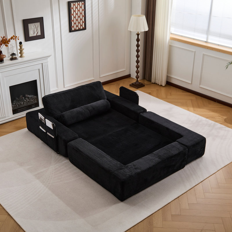 Canapé modulaire pliable Castle, Black