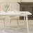 Rectangular Pure White Rock Slab Dining Table-1309450941