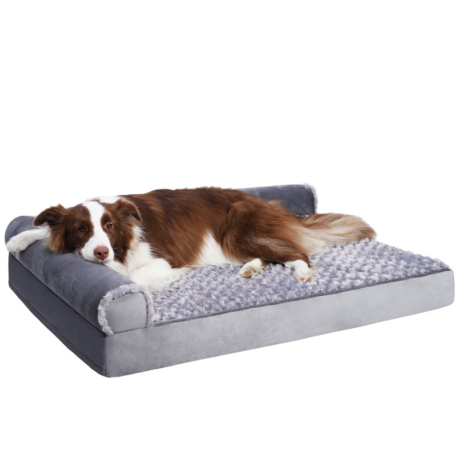 Orthopedic Dog Bed for Large Dogs with Removable Waterproof Cover Pet Bed with Sides Bolster