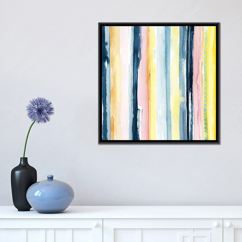 « crépuscule stream ii », impression sur toile, H 18 po x l 18 po x P 1,5 po, Toile avec cadre noir, Pas de tapis