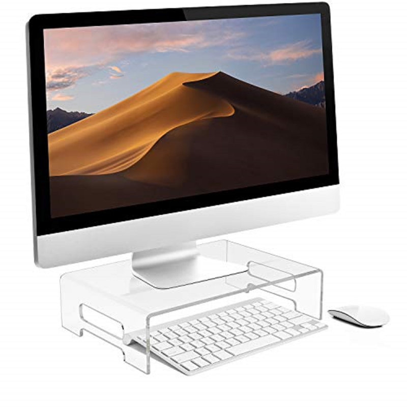 Clear Acrylic Monitor Stand with Carry Handles