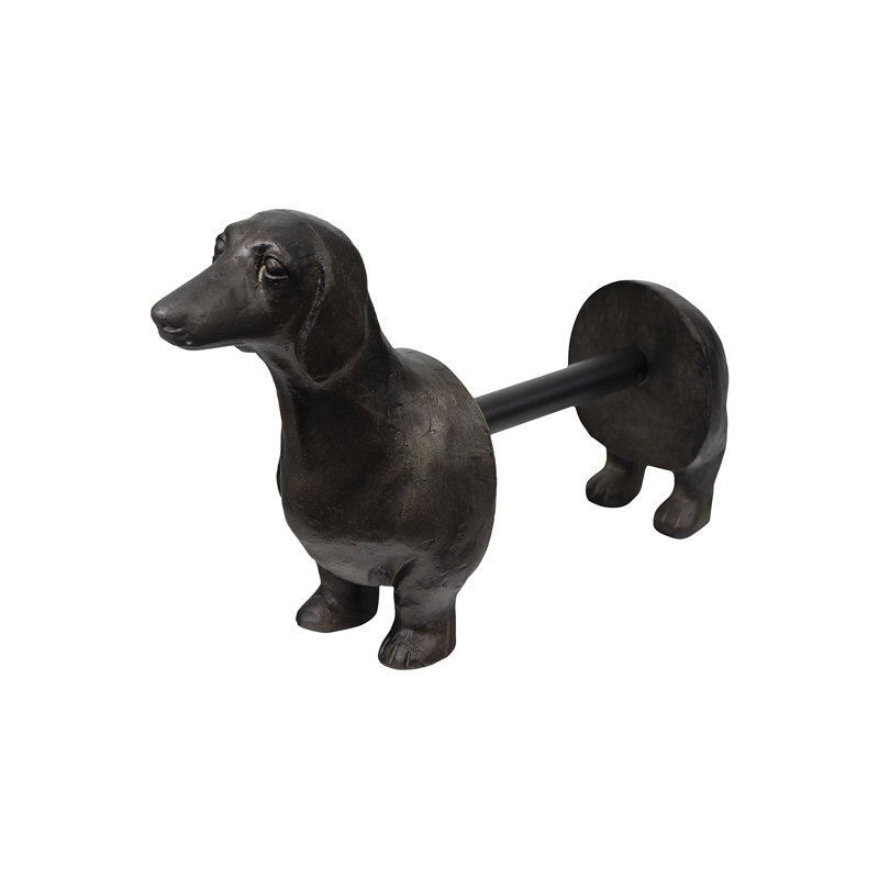 Porte-essuie-tout en résine en forme de chien, modèle autoportant