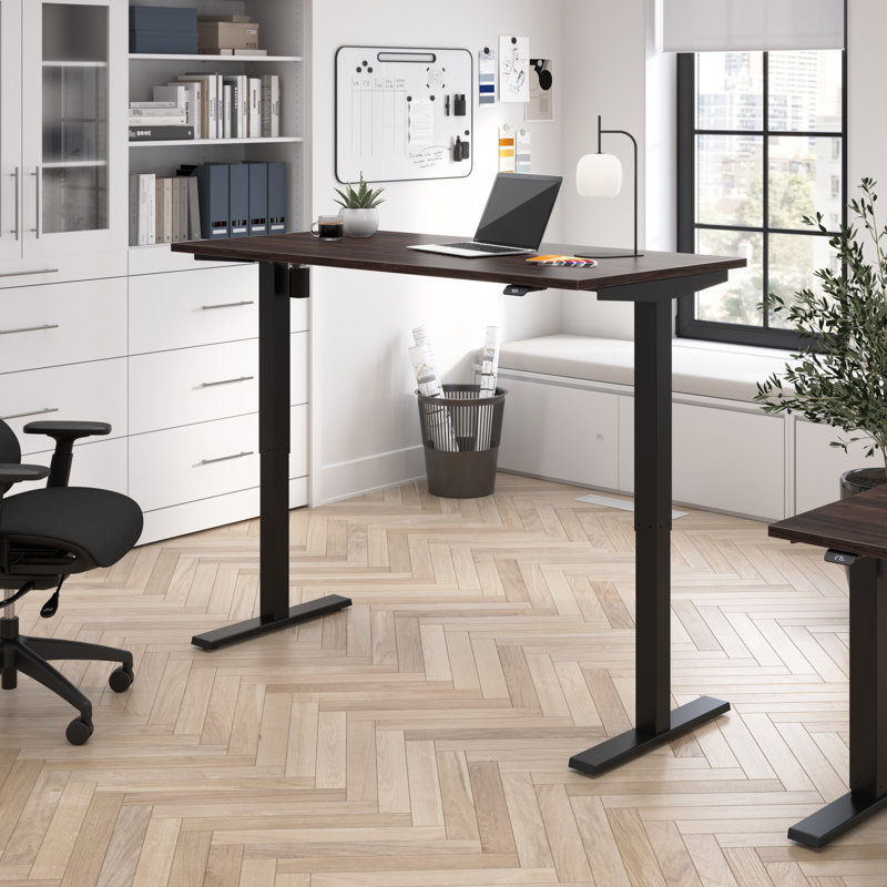 Move 40 Series Electric Height Adjustable Standing Desk, 60" W x 30" D, Black Walnut