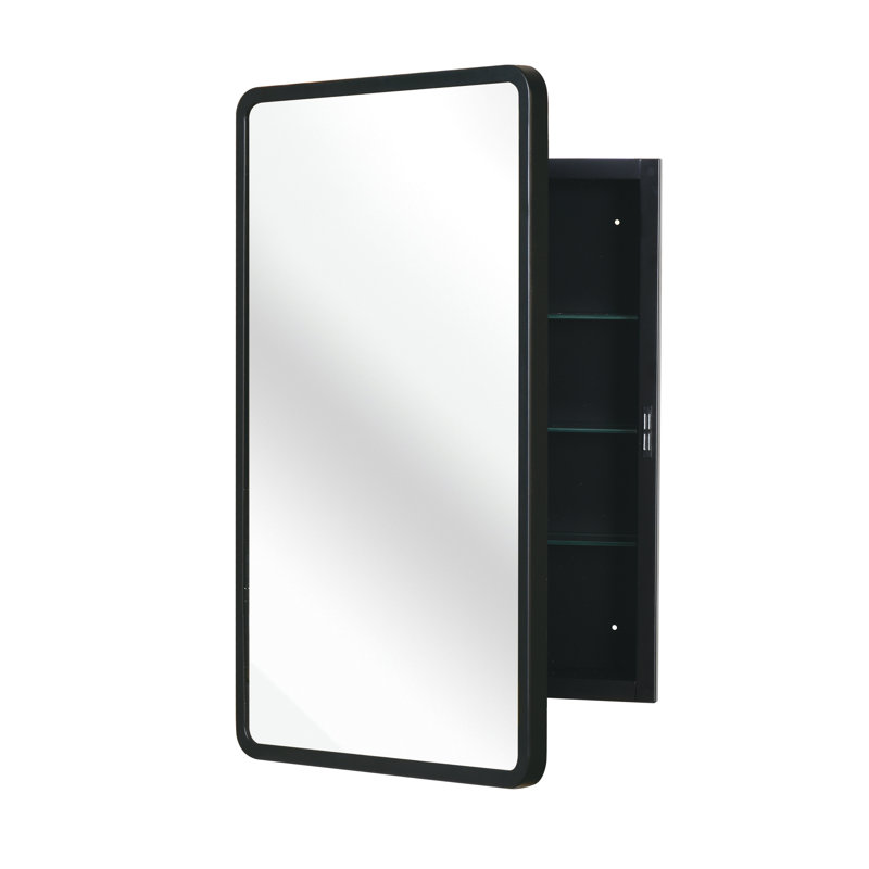 Armoire à pharmacie à miroir Beselare, H 24 po x l 16 po x P 5,12 po