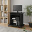 Bureau d'ordinateur Gulo, 2 tablettes, plateau à clavier, 32 pouces, bois gris-118124048