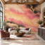 Adhésif mural à volutes dorées rose-1499954216-1499954220
