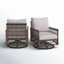 Chaise berçante d'extérieur avec coussins Edith