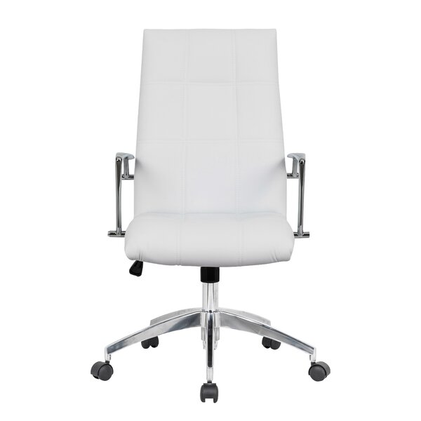 Kaycee Mid Back Task Chair Orren Ellis Upholstery Color: White