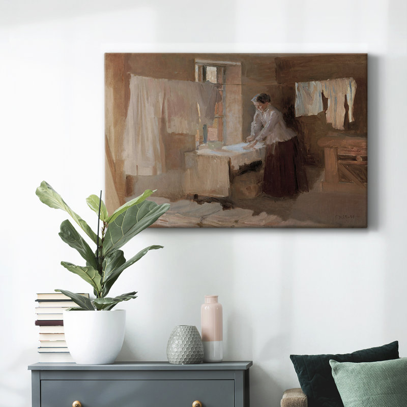 Paysage rétro - CCCLX, reproduction d'art sur toile, H 33 po x l 49 po