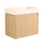 Meuble-lavabo 24 po avec lavabo en céramique, meuble-lavabo mural flottant, armoire de rangement en bois avec portes doubles-89341534