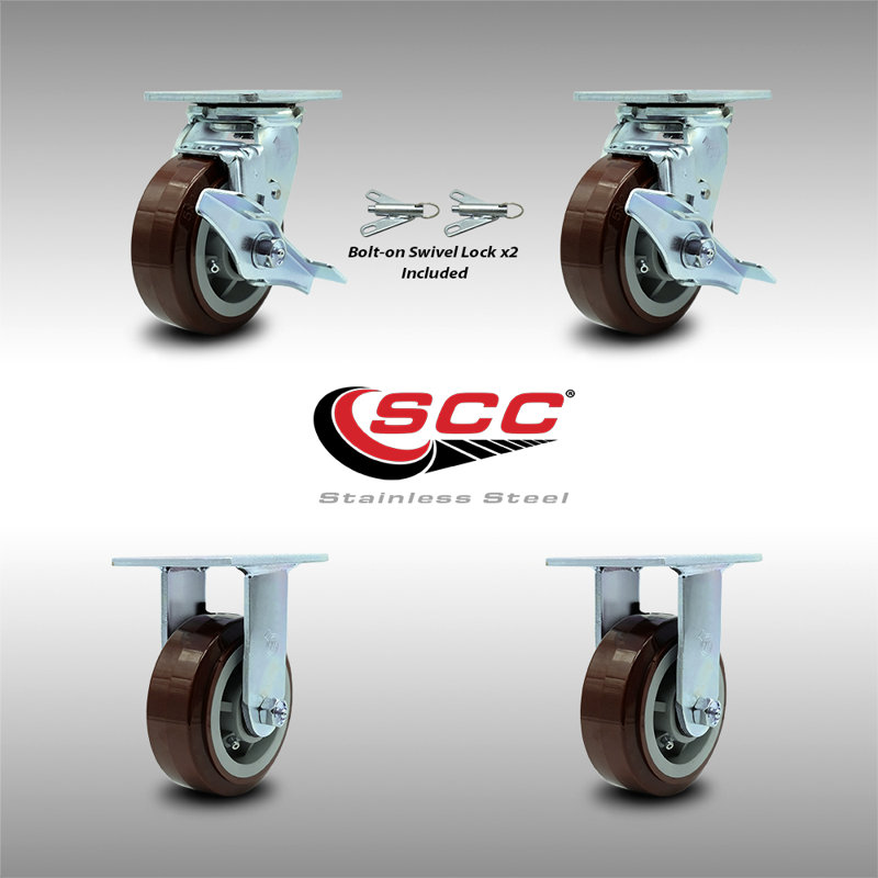 Stainle Steel Polyurethane Caster