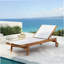 Chaise longue d'extérieur à structure en bois-353950006