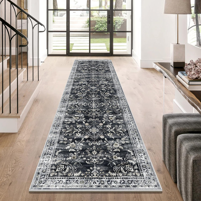 Washable Runner Rug 2X8 – Non Slip Boho Floral Hallway ...