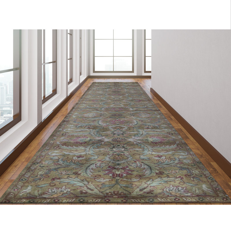 Wool Damask Area Rug