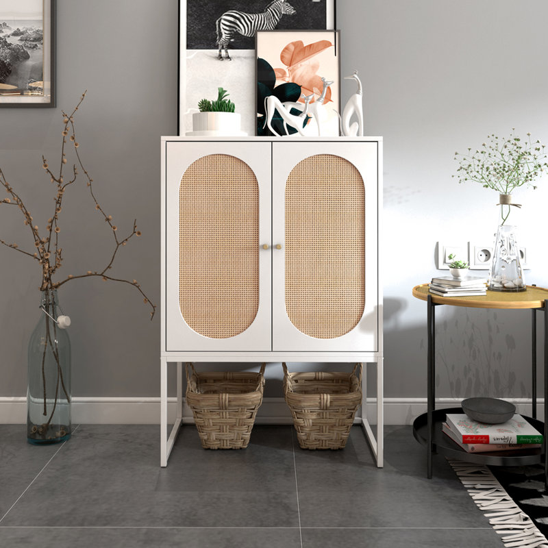 Ranjit 26.8'' Console Table, White, White