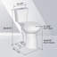 Toilette allongée deux pièces à fixation double au sol