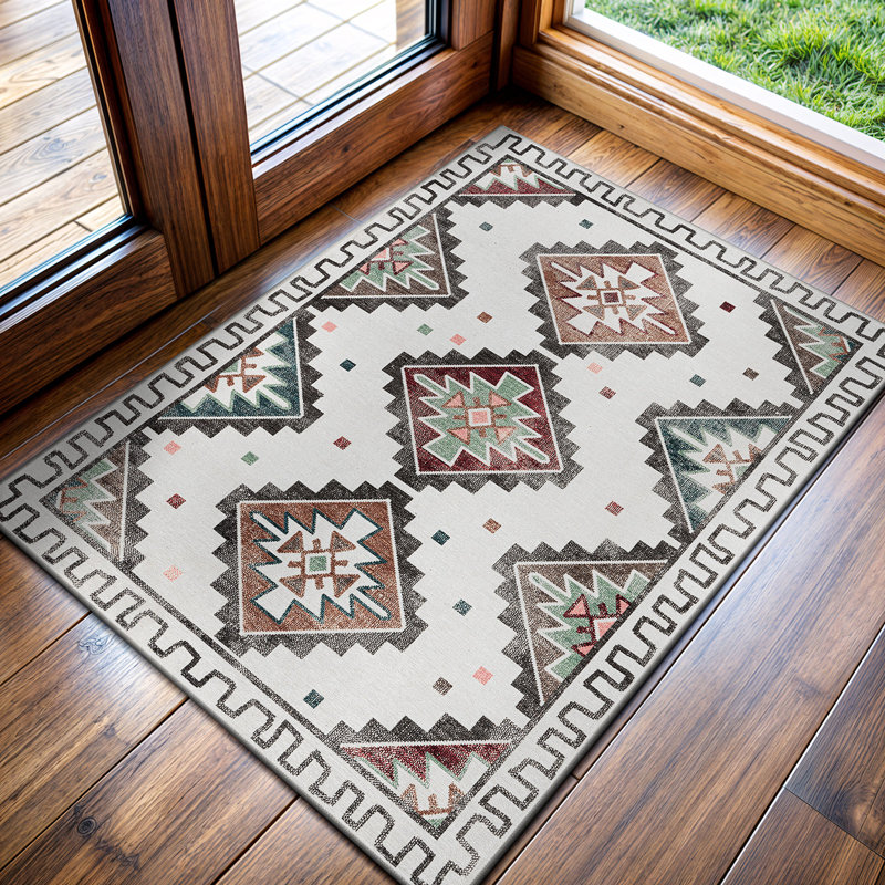 Koressa Chenille Washable Oriental Indoor Rug, Rectangle 2' x 3'