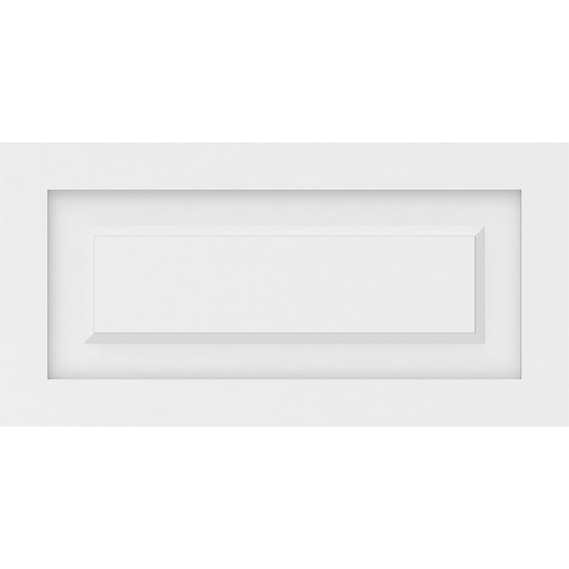 Panneau mural Harrison 3D en blanc, H 12 po x l 24 po x P 0,63 po