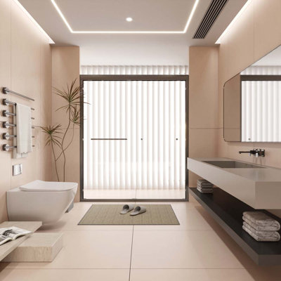 Porte de douche semi-sans cadre l 56 po x H 70 po
