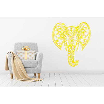 Décalcomanie murale éléphant mehndi Yatton