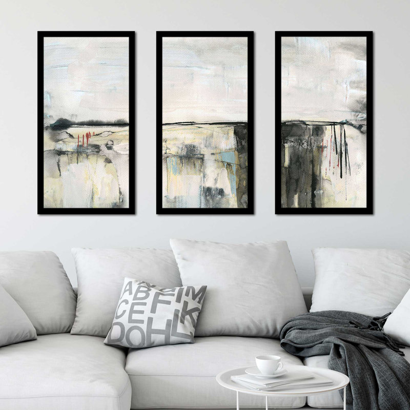 «Valley View II» par Susan Jill - reproduction de cadre photo simple 3 pièces, H 25,5 po x l 40,5 po x P 1 po