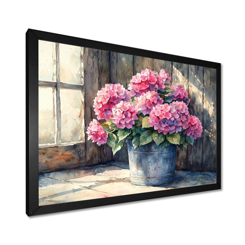 Iftene - Floral Wall Art, Reproduction encadrée d'une seule photo, H 30 po x l 40 po, Noir, noir, noir, noir