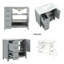 Meuble-lavabo moderne gris 36 po avec lavabo en céramique, armoire en bois massif et panneau de fibres à densité moyenne avec 2 portes, 2 tiroirs et tablette ouverte-408065726-408065697