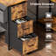 Bureau d'ordinateur de 55 po avec sac de rangement et 3 tiroirs en tissu, bureau d'angle avec tablettes pour bureau à domicile compact-440178679