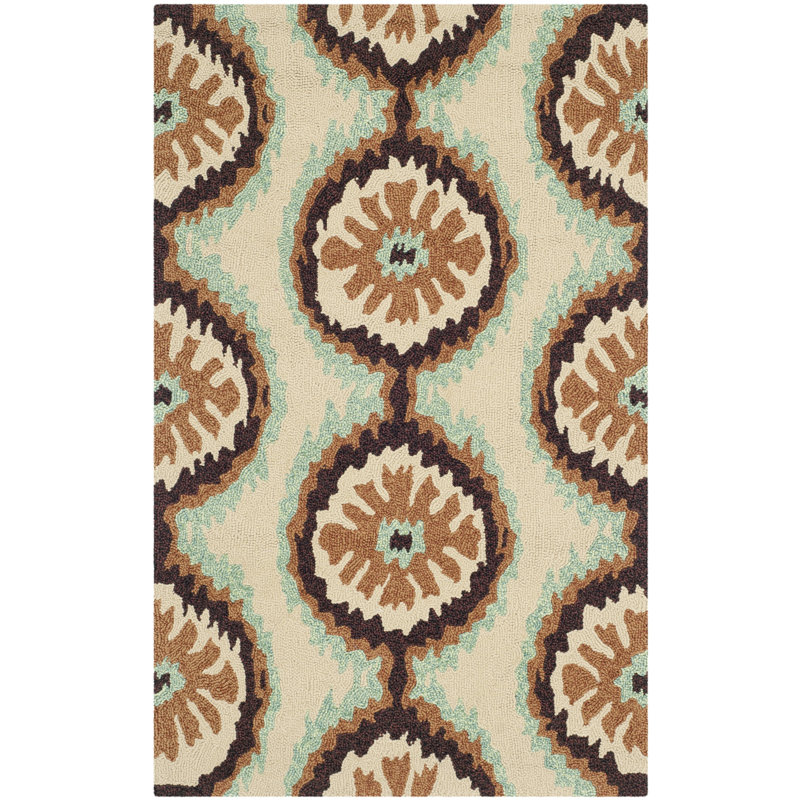Puri Hand Hooked Performance Southwestern Rug, Rectangle 3'6" x 5'6"