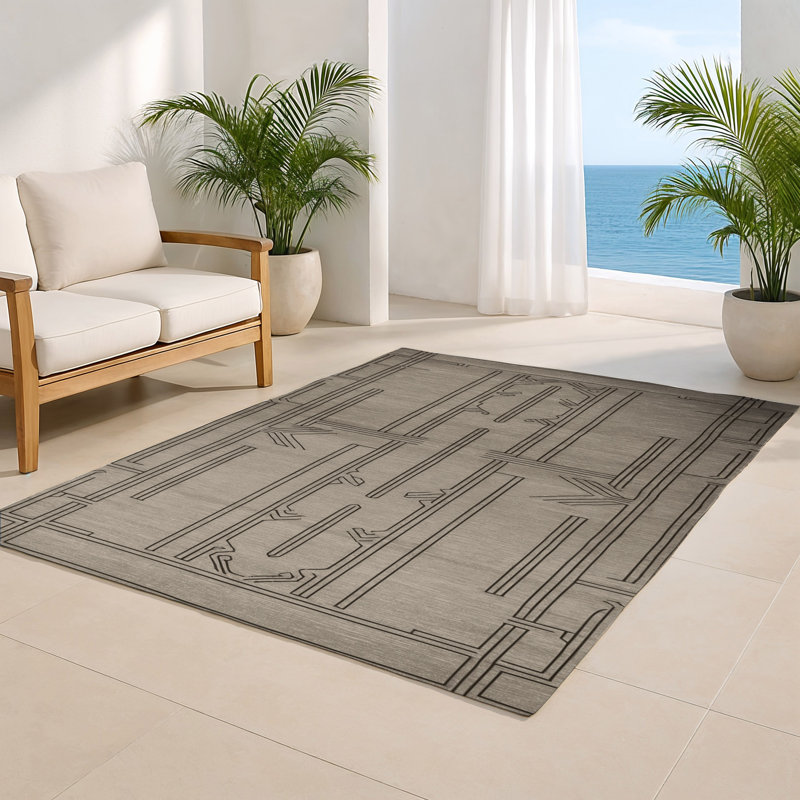 Tapis intérieur et extérieur ArtDeco, Rectangulaire 3 pi x 5 pi