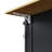 3PCS Set Kitchen Island With Drop Leaf, Power Outlet, Internal Storage Rack & 5 Open Side Racks(With 2 Barstools)-96235694