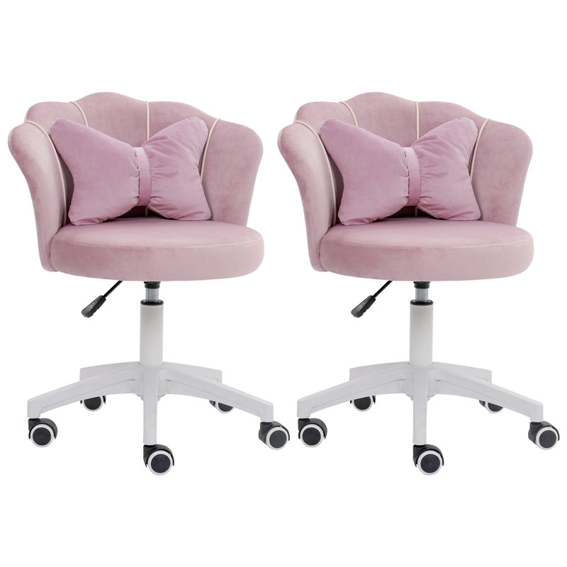 Herschel Velvet Task Chair, Pink