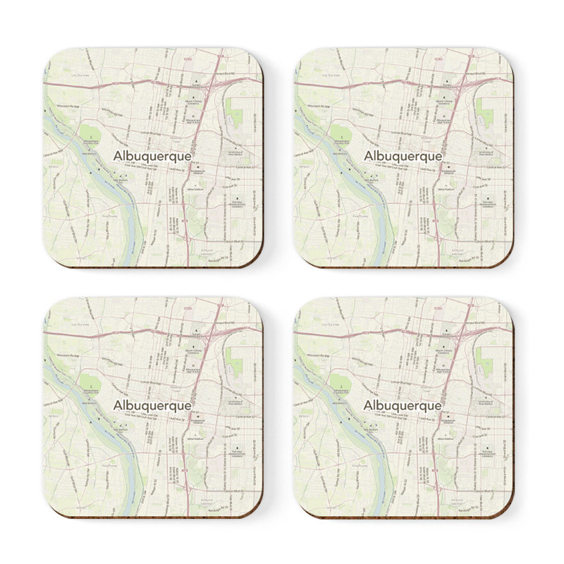 Sous-verre carte des États-Unis, Albuquerque