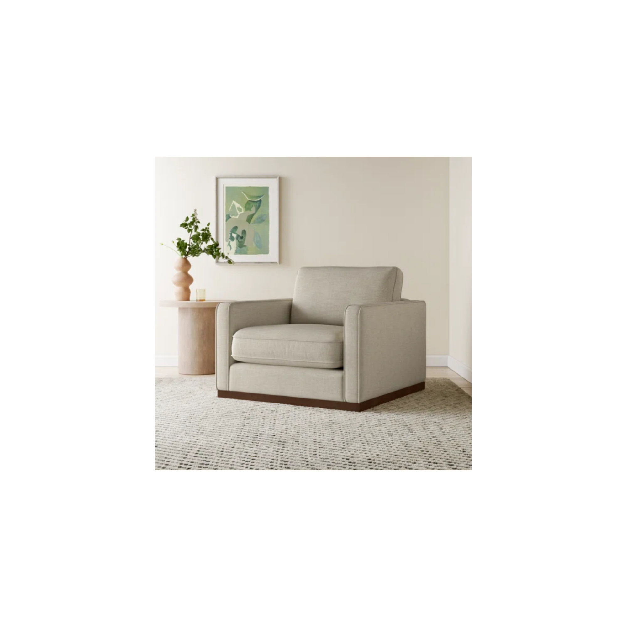 Bobbi 2 Piece Upholstered Living Room Set, Effie Flax Performance Linen