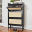 Armoire de rangement pour chaussures mince avec 3 tiroirs rabattables, organisateur moderne autoportant pour 16 à 20 paires, conception en bois peu encombrante-611497309