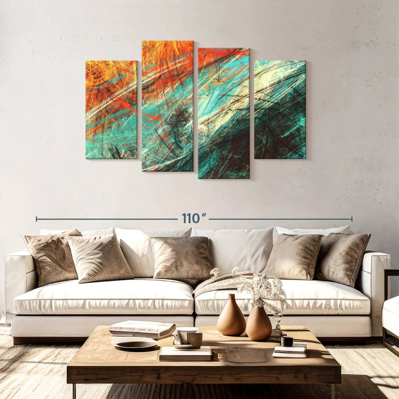 «Avery Elemental Clash Abstract», H 48 po x l 75 po