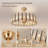 Crystal Ceiling Fan with Remote Caged Reversible G9 Based - Gold-228354317