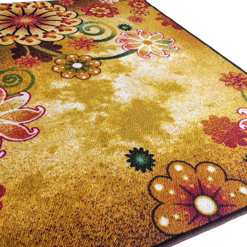Kemberton Rectangle 80 cm x 150 cm Floral Hand Woven Area Rug